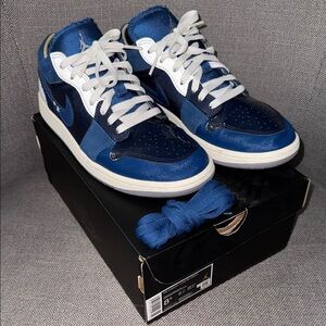 Men's 8.5 Air Jordan 1 Low SE Craft (Obsidian/Ashen Slate)